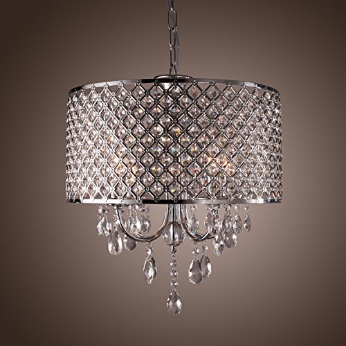 LightInTheBox-Modern-Chandeliers-with-4-Lights-Pendant-Light-with-Crystal-Drops-in-Round-Ceiling-Light-Fixture-for-Dining-Room-Bedroom-Living-Room-0