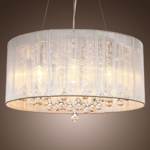 LightInTheBox-Modern-Crystal-Pendant-Light-in-Cylinder-Shade-Drum-Style-Home-Ceiling-Light-Fixture-Flush-Mount-Pendant-Light-Chandeliers-Lighting-for-Bedroom-Living-Room-0