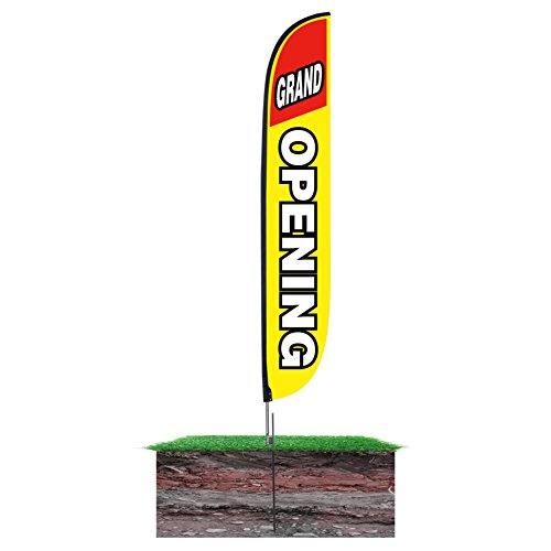 LookOurWay-Grand-Opening-Feather-Flag-Complete-Set-with-Pole-and-Ground-Spike-0-0