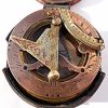 Maritime-Antiques-Nautical-Brass-Box-Sundial-Compass-Drum-Sundial-with-Leather-Box-C-3020-0