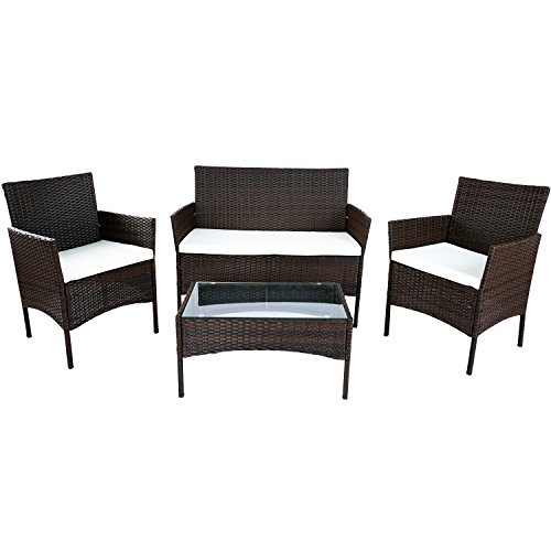 Merax-4-PC-Outdoor-Garden-Rattan-Patio-Furniture-Set-Cushioned-Seat-Wicker-Sofa-0