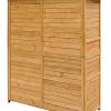 Merax-Wood-Shed-Garden-Storage-Shed-with-Fir-Wood-Natural-wood-color-Double-door-0-0