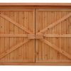 Merax-Wooden-Garden-Shed-Wooden-Lockers-with-Fir-wood-Natural-wood-color-Double-door-2-0-0
