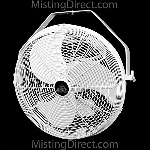 Misting-Direct-White-18-Inch-IndoorOutdoor-WallCeilingPole-Mount-Wet-Location-Fan-0