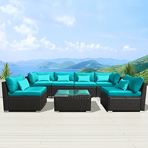 Modenzi-7G-U-Outdoor-Sectional-Patio-Furniture-Espresso-Brown-Wicker-Sofa-Set-0