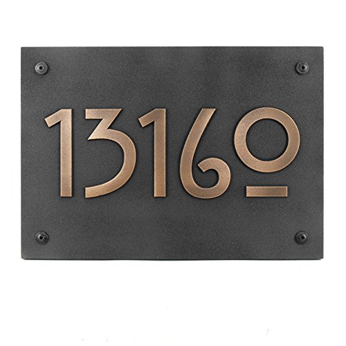 Modern-Stickley-Address-Plaque-No-Border-125×875-Raised-Bronze-Coated-0-1