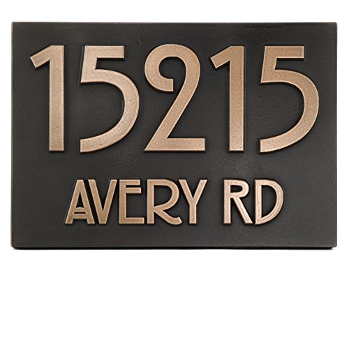 Modern-Stickley-Address-Plaque-No-Border-125×875-Raised-Bronze-Coated-0