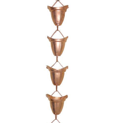 Monarchs-Pure-Copper-Bell-Cup-Rain-Chain-8-12-Feet-Length-0