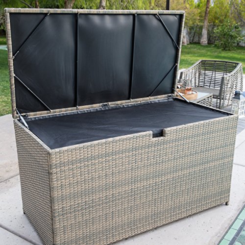 Multi-purpose-Outdoor-Deck-BoxStorage-Made-with-Powder-coated-Aluminum-Frames-and-Resin-Wicker-in-Driftwood-Finish-0-0