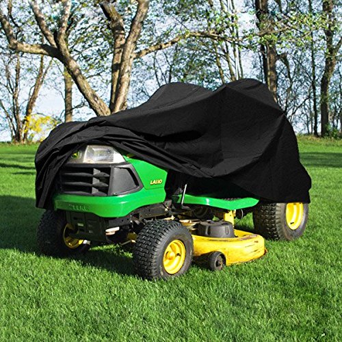 NEH-Deluxe-Riding-Lawn-Mower-Tractor-Cover-Fits-Decks-up-to-54-Black-Water-Mildew-and-UV-Resistant-Storage-Cover-0