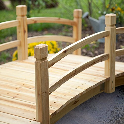 Natural-Finished-Fir-Wood-Freestanding-Garden-Bridge-6-Feet-with-Post-type-Pillars-and-Curved-Hand-Rails-Bridge-Can-Be-Stained-According-to-Preference-0-0