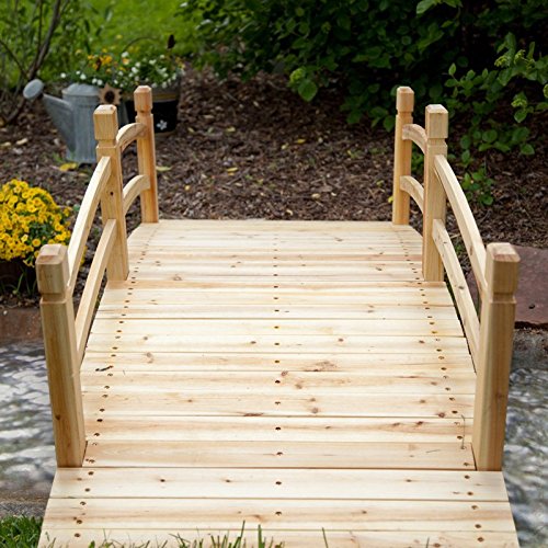 Natural-Finished-Fir-Wood-Freestanding-Garden-Bridge-6-Feet-with-Post-type-Pillars-and-Curved-Hand-Rails-Bridge-Can-Be-Stained-According-to-Preference-0-1