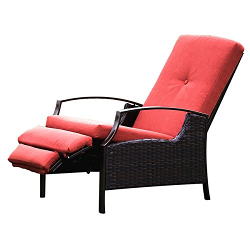 Naturefun-IndoorOutdoor-Wicker-Adjustable-Recliner-Rocker-Chair-Relaxing-Lounge-Rocking-Chair-with-Thick-Spunpoly-Cushion-0
