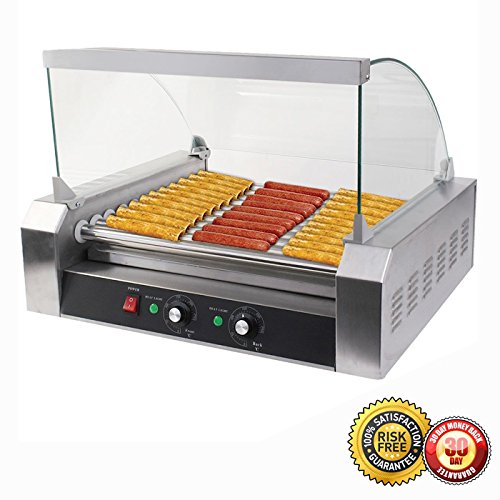 New-30-Hot-Dog-11-Roller-Grill-Commercial-Cooker-Machine-0-0