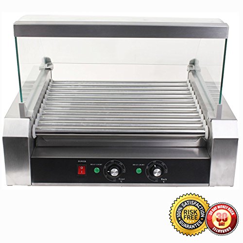 New-30-Hot-Dog-11-Roller-Grill-Commercial-Cooker-Machine-0