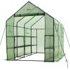Ogrow-2-Tier-12-Shelf-Portable-Garden-Walk-in-Greenhouse-117-x-67-x-83-Dark-Green-0