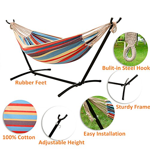 Ohuhu-Double-Hammock-With-Space-Saving-Steel-Stand-Includes-Portable-Carrying-Case-0-0