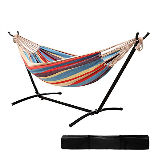 Ohuhu-Double-Hammock-With-Space-Saving-Steel-Stand-Includes-Portable-Carrying-Case-0