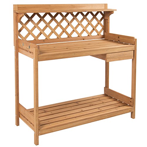 Outdoor-Garden-Solid-Wood-Work-Bench-Station-Planting-Construction-0