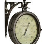 Outdoor-Waterproof-8-Double-Sided-Clock-And-Thermometer-Indoor-Rustic-Charleston-Clock-0-0