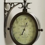 Outdoor-Waterproof-8-Double-Sided-Clock-And-Thermometer-Indoor-Rustic-Charleston-Clock-0-1
