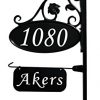 Park-Place-Oval-Reflective-911-Home-Address-Sign-for-Yard-with-Name-Rider-on-Garden-Flag-Post-Custom-Made-Address-Plaque-with-Name-Wrought-Iron-Look-Exclusively-By-Address-America-0