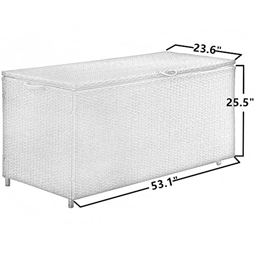 PatioPost-Freeport-PE-Wicker-Outdoor-Storage-Patio-Container-Deck-Box-Brown-0-1