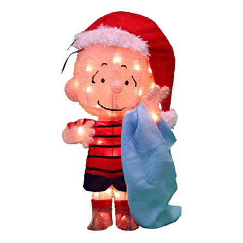 Peanuts-3D-18-in-Pre-Lit-Tinsel-Linus-With-Blanket-Outdoor-Christmas-Yard-Decoration-0