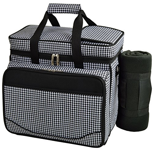 Picnic-at-Ascot-Equipped-Insulated-Picnic-Cooler-With-Blanket-Black-0-0