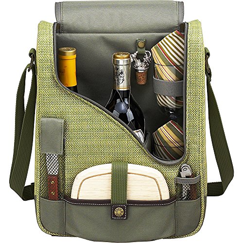 Picnic-at-Ascot-Wine-and-Cheese-Cooler-Bag-Equipped-for-2-with-Glasses-Napkins-Cutting-Board-Corkscrew-etc-Navy-0-0