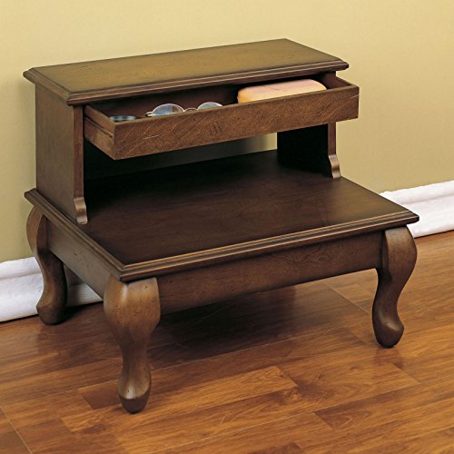 Powell-Attic-Cherry-Bed-Steps-with-Drawer-Antique-Cherry-0-0