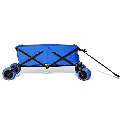 Premium-Quality-All-Terrain-Utility-Wagon-Collapsible-with-Extra-Wide-Heavy-Duty-Wheels-Folding-Outdoor-Indoor-150lbs-Assorted-Colors-0-0