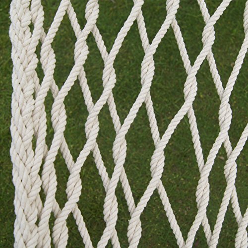 Prime-Garden-Deluxe-Cotton-Rope-Hammock100-Cotton-Rope-Poly-Fiber-Stuffing-Pillow-Hardwood-Spreader-BarsOffer-The-Soft-FeelSuperior-Outdoor-DurabilityAccomodate-2-People-450-lb-0-1