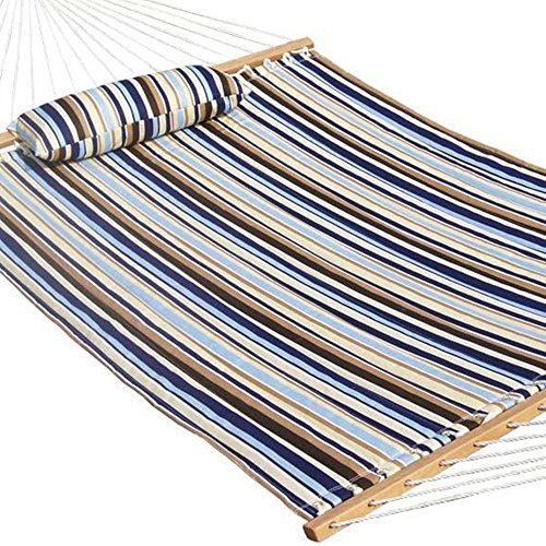Prime-Garden-Quilted-Double-Fabric-Hammock-Hardwood-Spreader-Bars-with-Pillow-Outdoor-Polyester-0