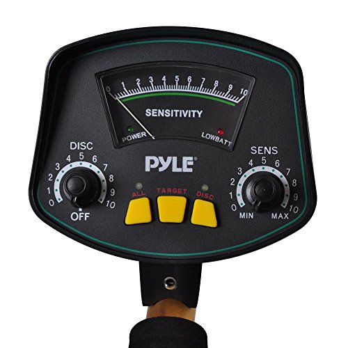 Pyle-PHMD53-Treasure-Hunting-Metal-Detector-with-Waterproof-Submergible-Search-Coil-10-Level-Discrimination-Built-in-Speakers-and-Headphone-Jack-0-0
