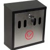 Qualarc-WF-8022-Hayward-Wall-Mount-Cigarette-Ash-Receptacle-Black-with-Stainless-0