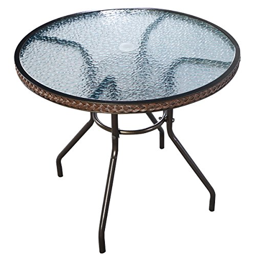 Quality-Patio-Round-Rattan-Dining-Table-Tempered-Glass-Outdoor-Furniture-Garden-Pool-Yard-With-Hole-in-Middle-0