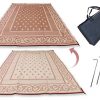 Redwood-Mats-Patio-Mat-9-X-12-Beige-Reversible-Outdoor-Rug-Camping-Rv-Mat-Indoor-With-Ground-Stakes-Carry-Bag-0