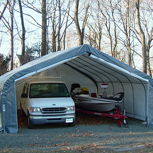 Rhino-Shelter-Two-Car-Garage-22x24x12-House-Style-Grey-BMC-MDM-84102-0
