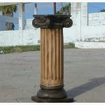 Roman-Greek-Column-pedestal-Antique-Finish-Brown-Color-0-0