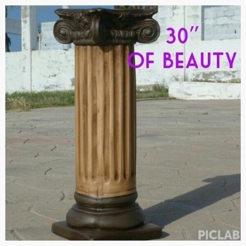 Roman-Greek-Column-pedestal-Antique-Finish-Brown-Color-0