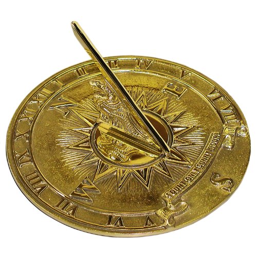 Rome-2314-Nautical-Sundial-Solid-Polished-Brass-85-Inch-Diameter-0