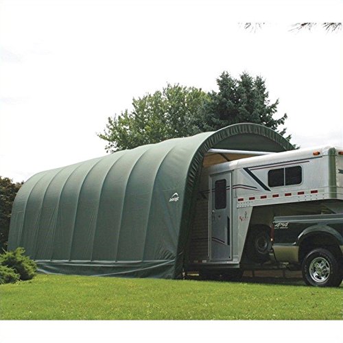 Round-Top-Boat-Shelter-w-Cover-Green-0