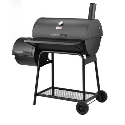RoyalGourmet-Charcoal-Grill-with-Offset-Smoker-30-L-0