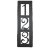 Rustic-Custom-Hammered-Wrought-Iron-Address-Plaque-Vertical-APV23-3number-0