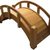SamsGazebos-Miniature-Japanese-Waterproofed-Wood-Garden-Bridge-25-Inch-Tan-0
