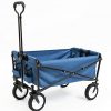 Seina-Collapsible-Folding-Utility-Wagon-Garden-Cart-Shopping-Beach-Outdoors-Blue-0