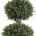 Silk-Decor-4-Feet-Tri-Ball-Boxwood-Topiary-Plant-GreenTwo-tone-0