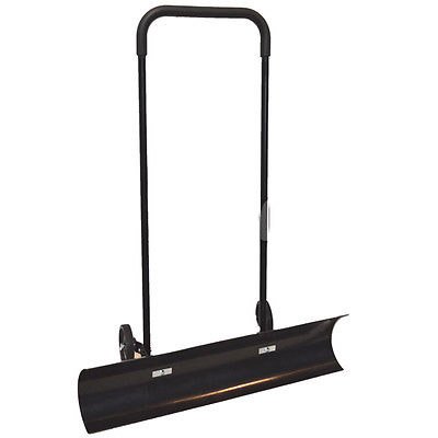 Snow-Shovel-Pusher-With-Caster-Wheels-36-Inch-Angled-Reversible-ABS-Plastic-0