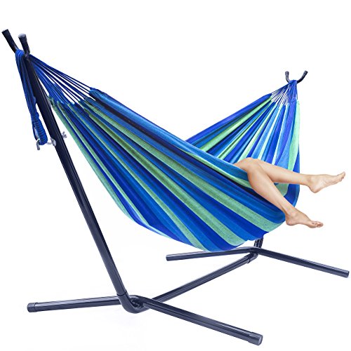 Sorbus-Double-Hammock-with-Steel-Stand-Two-Person-Adjustable-Hammock-Bed-Storage-Carrying-Case-Included-0